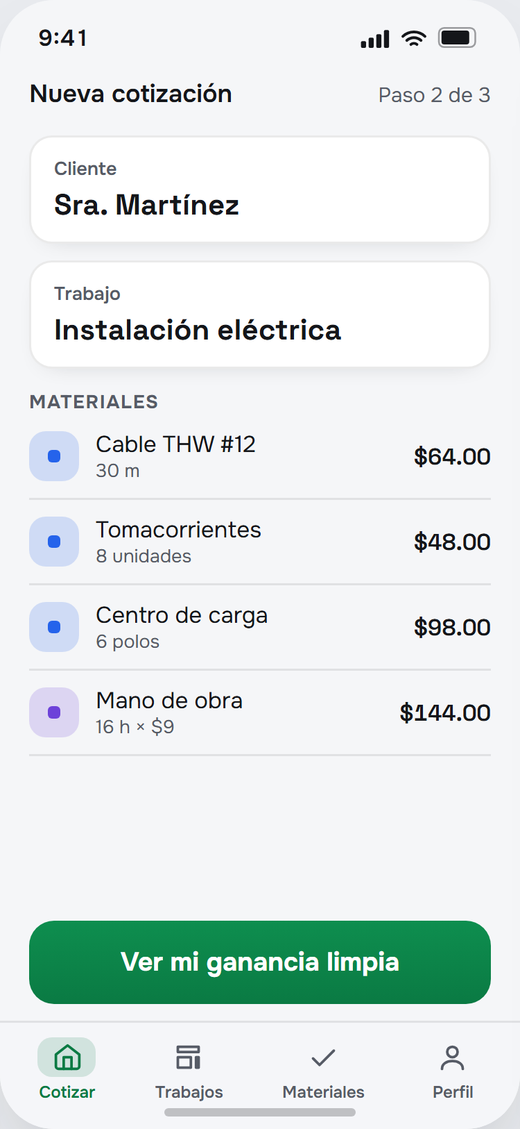 Pones los datos del trabajo